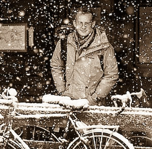 Jerry in snow storm