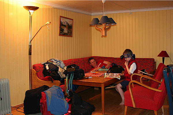 Relaxing after dinner